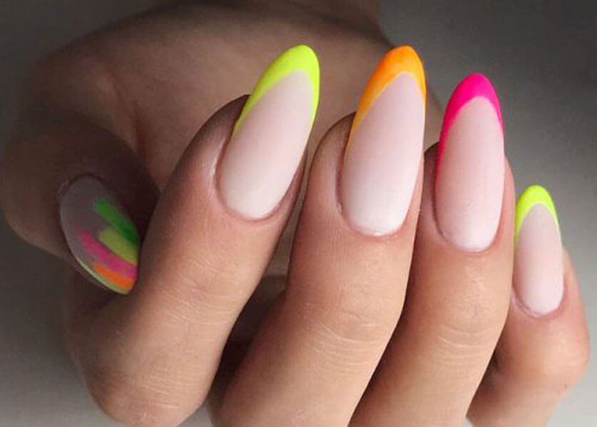 colorful french tips